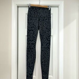 Black and Gray Cheetah Print Lululemon Leggings